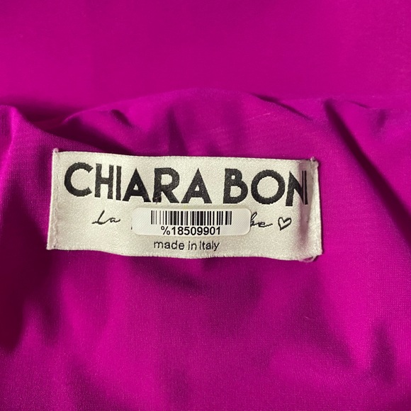 Chiara Boni Halter Jilliam Asymmetric Peplum Ruffle Midi Dress Pink 42 U… - Picture 6 of 8